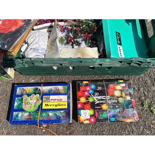 26 - A quantity of vintage Christmas decorations and lighting, including boxed PIFCO ‘Merrylites’ and ‘Je... 