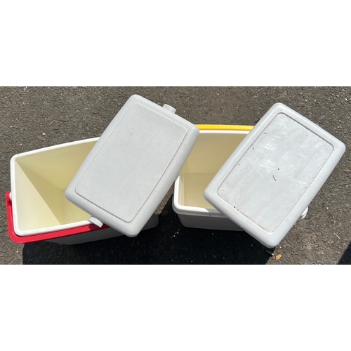 9 - 2 vintage plastic coolers.