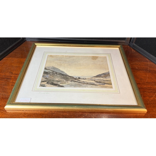 D. McPherson, watercolour on paper depicting the rocky slopes of ...