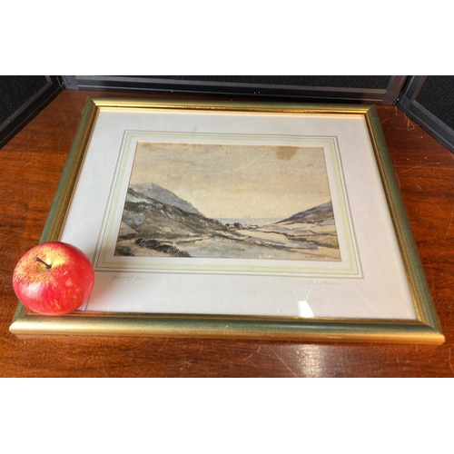 D. McPherson, watercolour on paper depicting the rocky slopes of ...