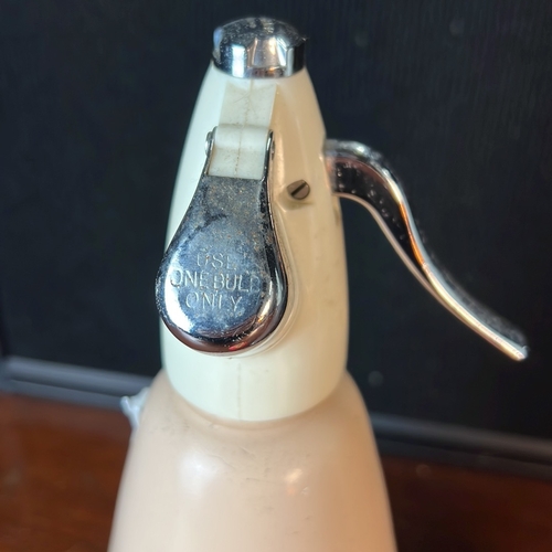 A pair of BOC Sparklets soda syphons, made in England, with cream and ...