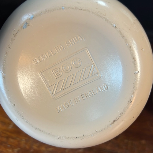 A pair of BOC Sparklets soda syphons, made in England, with cream and ...