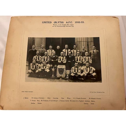 18 - United (Blyth) 1932-33 Tyneside winners , presented photo