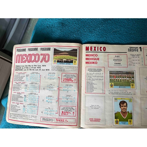19 - 1970 Mexico World Cup Panini Album, Not complete but has 158 stuck in. Condition is one of the best ... 