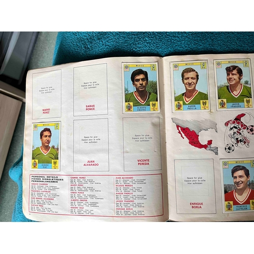 19 - 1970 Mexico World Cup Panini Album, Not complete but has 158 stuck in. Condition is one of the best ... 