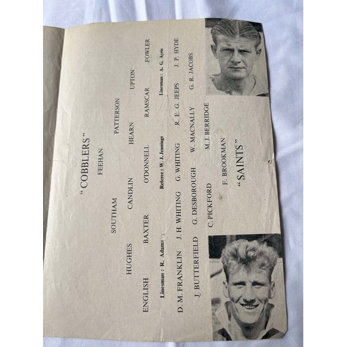 36 - 1953, Cobblers v Northampton Saints (Rugby Union), slight tear on back cover.