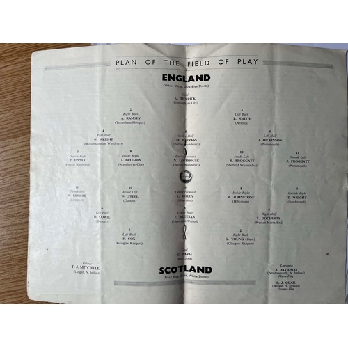 56 - 1953 England v Scotland, Creased, slightly Grubby Cover