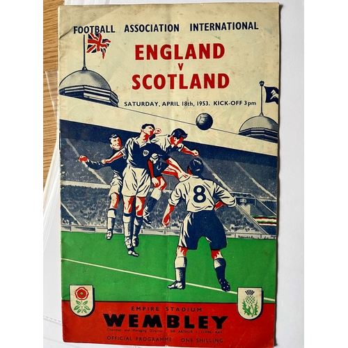 56 - 1953 England v Scotland, Creased, slightly Grubby Cover