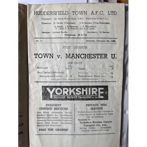 49 - 1954/55 Huddersfield v Manchester United, slightly grubby.