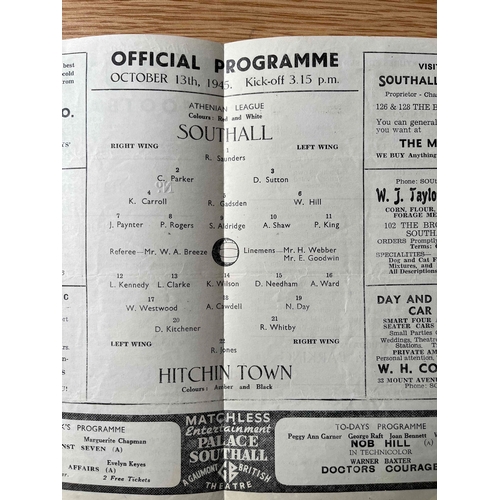 60 - 1945/45 Southall v Hitchin Town, Athenian league.