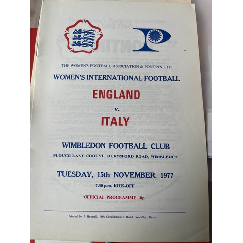 69 - Pack of 19 Womens Internationals and club programmes, Including The Pony Home International Champion... 