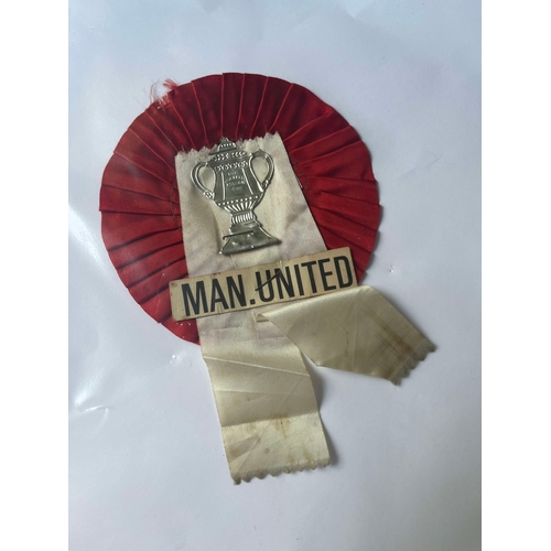 116 - Manchester United FA Cup Rosette, slight damage