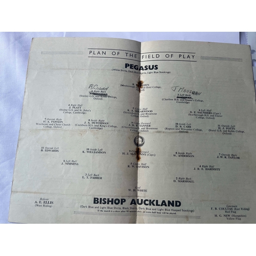 125 - 1951 Amateur Cup Final - Bishop Auckland v Pegasus, at Wembley, Rusty staples and team changes