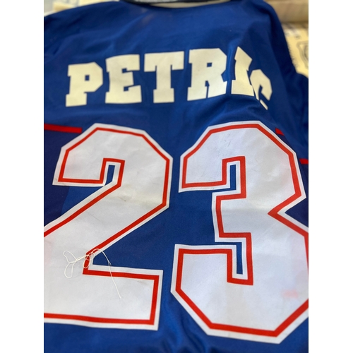 192 - Mladen Petric 97/8 Matchworn shirt, From the estate of Jimmy Bell ( Rangers kitman )