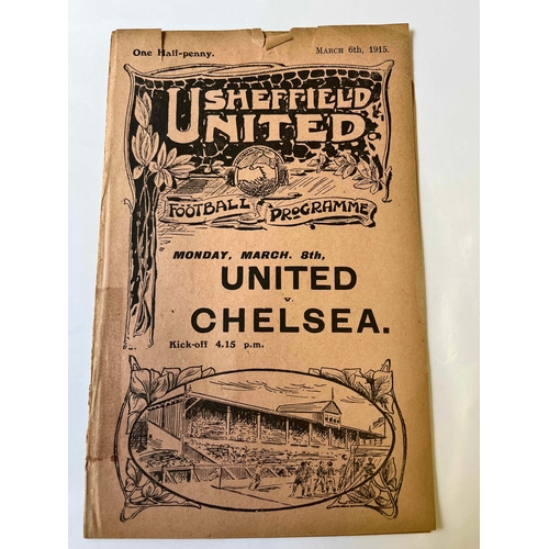 219 - 1915 Worksop v Barnsley Reserves, At Sheffield United, Torn cover at top plus loose spine, but never... 