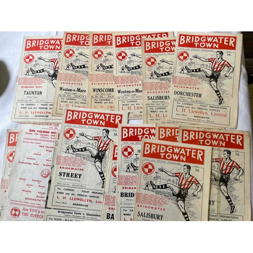 227 - Bridgwater 60's pack of 18 programmes, includes Ken Palmer Benefit match v Bridgwater Sept 68. usual... 