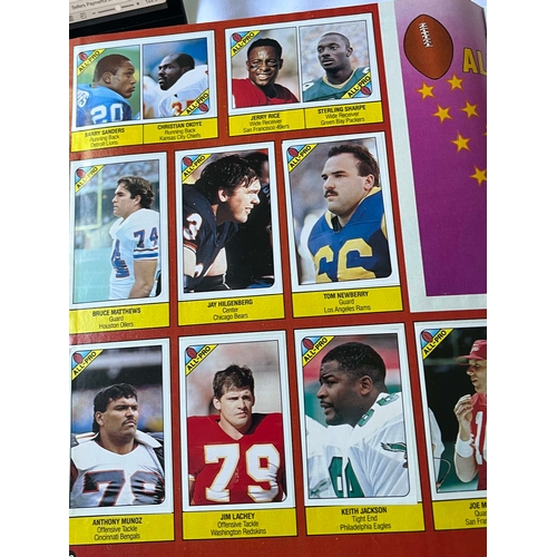 257 - 1990/91 Panini American Football Sticker album. All complete including Poster inside, which has some... 