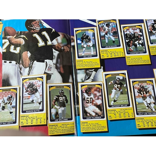 257 - 1990/91 Panini American Football Sticker album. All complete including Poster inside, which has some... 