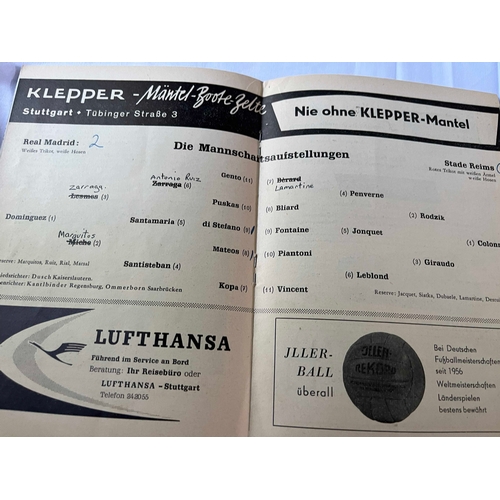 271 - 1959 European Cup Final programme, Team changes.