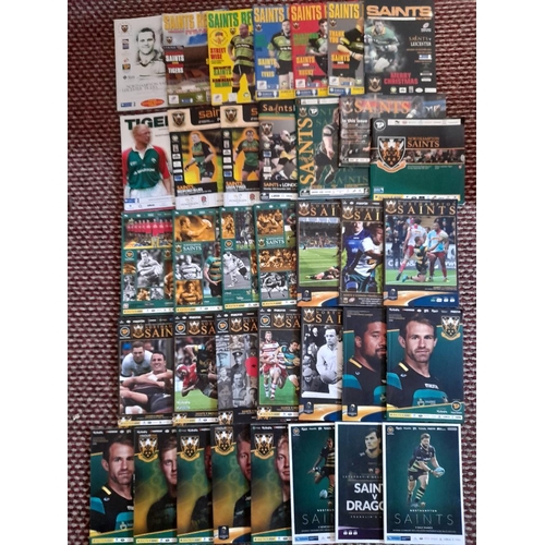 451 - 36 Northampton Saints RUFC Home programmes from 2003 to 2019, Plus programme from 2002 Powergen Cup ... 