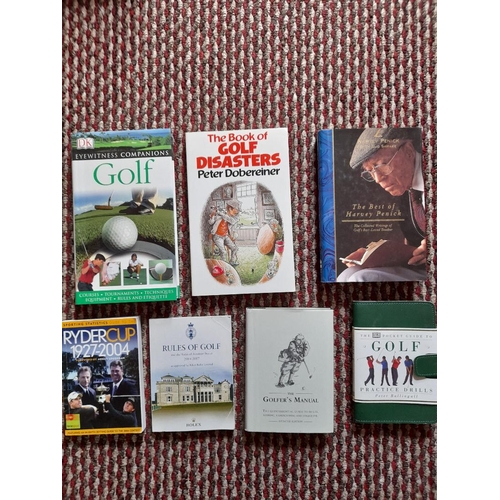 454 - 13 Golf Books in excellent condition., includes history of the Ryder Cup, Encyclopedia of Golf, Illu... 