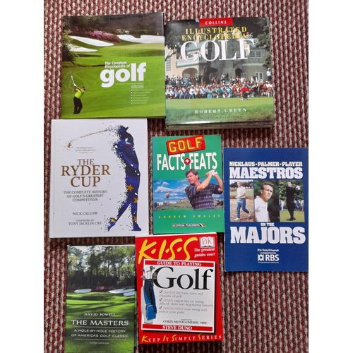 454 - 13 Golf Books in excellent condition., includes history of the Ryder Cup, Encyclopedia of Golf, Illu... 