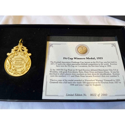 479 - 1933 Replica Everton FA Cup winners medal. Limited Edition by Everton Charitable Trust, well present... 