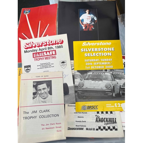 377 - Large photo of jim Clark, plus other photos, Selection of silverstone programmes, The legend booklet... 