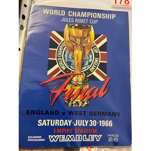 1 - World Cup 66 FInal Original Programme, clean copy