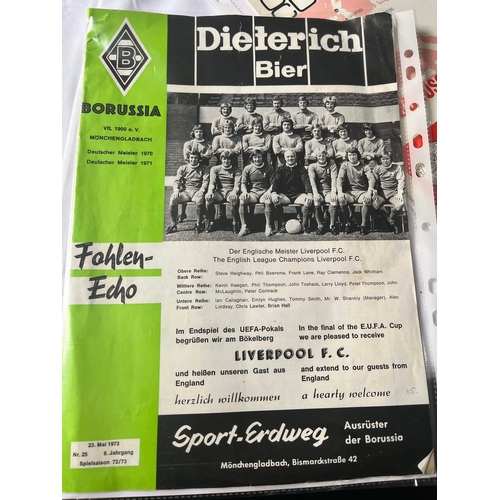 11 - 1973 Borussia Moenchengladbach v Liverpool UEFA CUP final, Rare programme from Germany and well soug... 