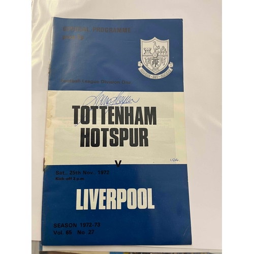 12 - Kevin Keegan  signed Programme (Tottenham v Liverpool)