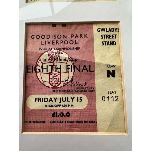 14 - Framed World Cup 66' Tickets and Pics item. Vendor went to all games and took some unique photos of ... 