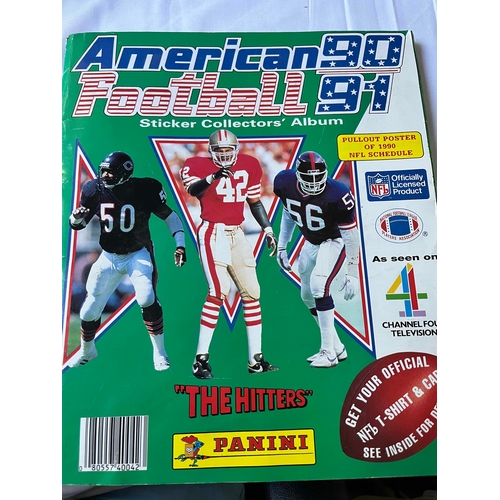 15 - 1990/91 Panini American Football Sticker album. All complete including Poster inside, which has some... 