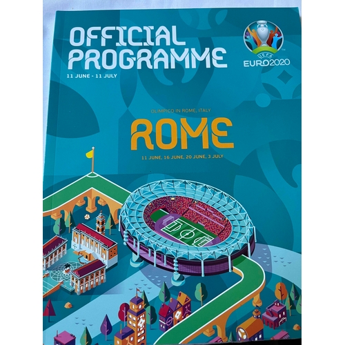 16 - Euro 2020 Rome Programme covering the matches in Rome. Very rare.