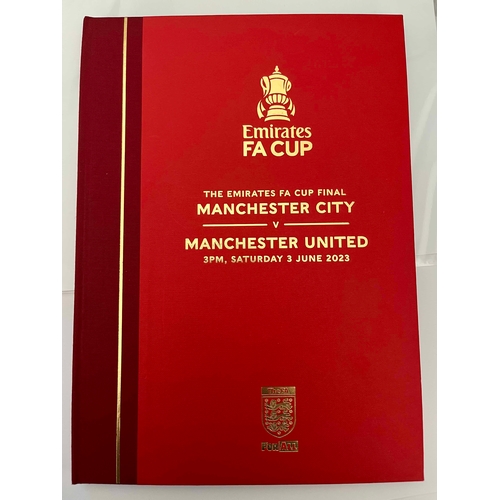 17 - 2023 FA Cup Final Club Wembley programme, nicely bound. Manchester United v Manchester City. The FA ... 