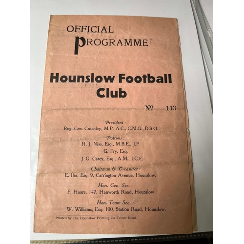 19 - 1934/35 Hounslow v Waterlows, Spartan League Premier. Good