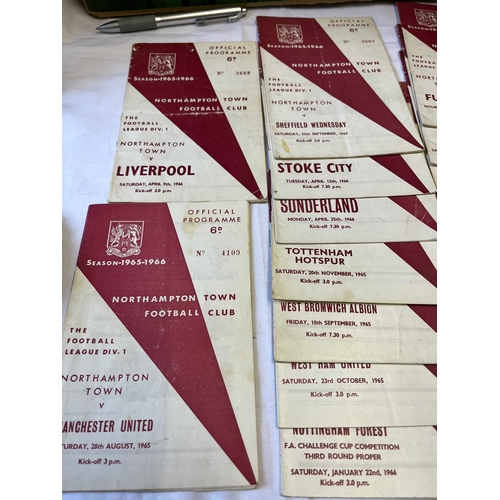 29 - 1965/66 Northampton Town Home Programmes, 22 Home games including FA Cups. Condition as shown, some ... 