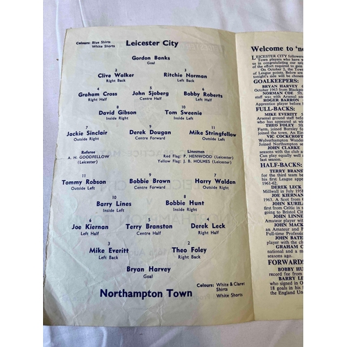 31 - 1965/66 Leicester City v Northampton Town Pre season friendly. Some slight grubby stain at bottom of... 