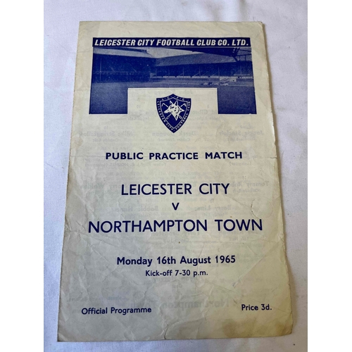 31 - 1965/66 Leicester City v Northampton Town Pre season friendly. Some slight grubby stain at bottom of... 