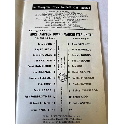 34 - 1969/70 Northampton Town v Manchester United famous FA Cup 5th Round tie where George Best destroyed... 