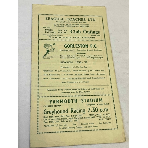 56 - 1956/57 Gorleston v Norwich City 'A', Gatefold programme, Creased and slightly grubby middle team pa... 