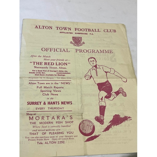 60 - 1955/56 Alton Town v Reading 'A', Hampshire League Division 1.Creased and slight tear across the mid... 