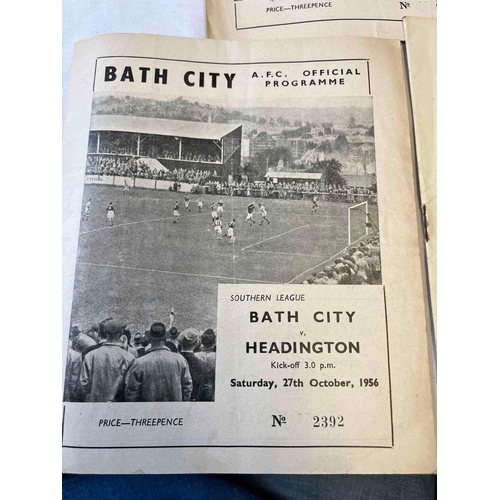 77 - 6 x Bath City from the 50's, 55/56 v Hereford, 56/57 v Headington, Bedford Town, Dartford, , 58/59 v... 