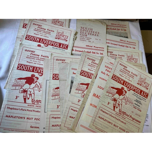 94 - 20 Late 60'S South Liverpool programmes, One is grubby.