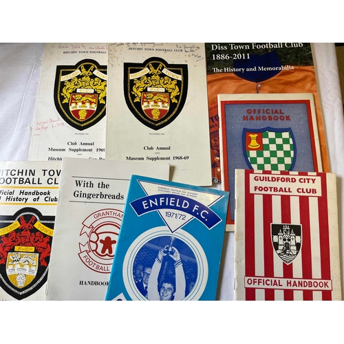 96 - 8 non League Handbooks, Guildford City 67/68, Enfield 71/72, Grantham 72/73, Hitchin 68/69 (WOF), 19... 