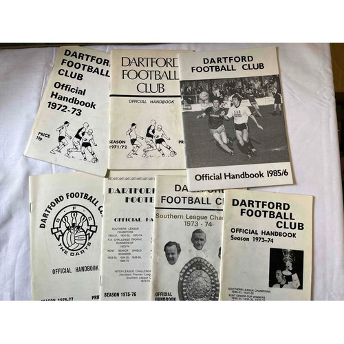 97 - 7 Dartford Handbooks, 71/72, 72/73, 73/74, 74/75, 75/76, 76/77 plus 85/86