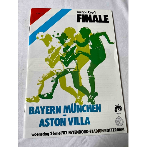 119 - 1982 European Cup Final, Aston Villa v Bayern Munich (Official programme), Great condition.