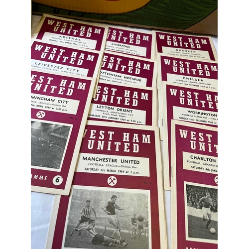 127 - West Ham early 1960's collection. 60/61 x 11, 1961/62 x 10 (Includes Malmo Fr), 1962/63 x 10 (Includ... 