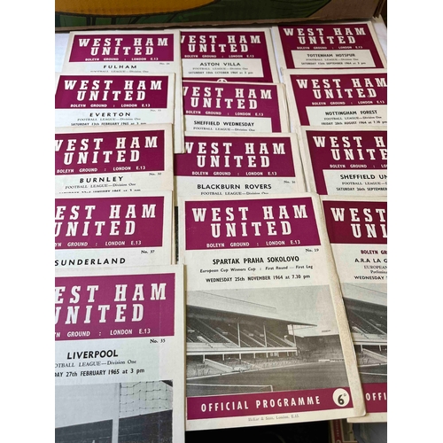 127 - West Ham early 1960's collection. 60/61 x 11, 1961/62 x 10 (Includes Malmo Fr), 1962/63 x 10 (Includ... 