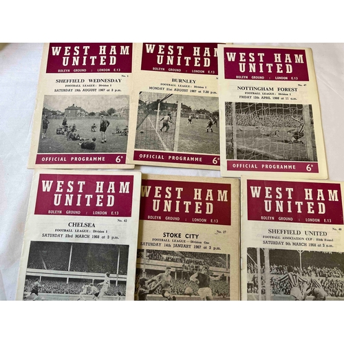 128 - West Ham Mid to late 1960's collection. 65/66 x 15 (includes QPR FA Youth Cup 5th Round), 1966/67 x ... 